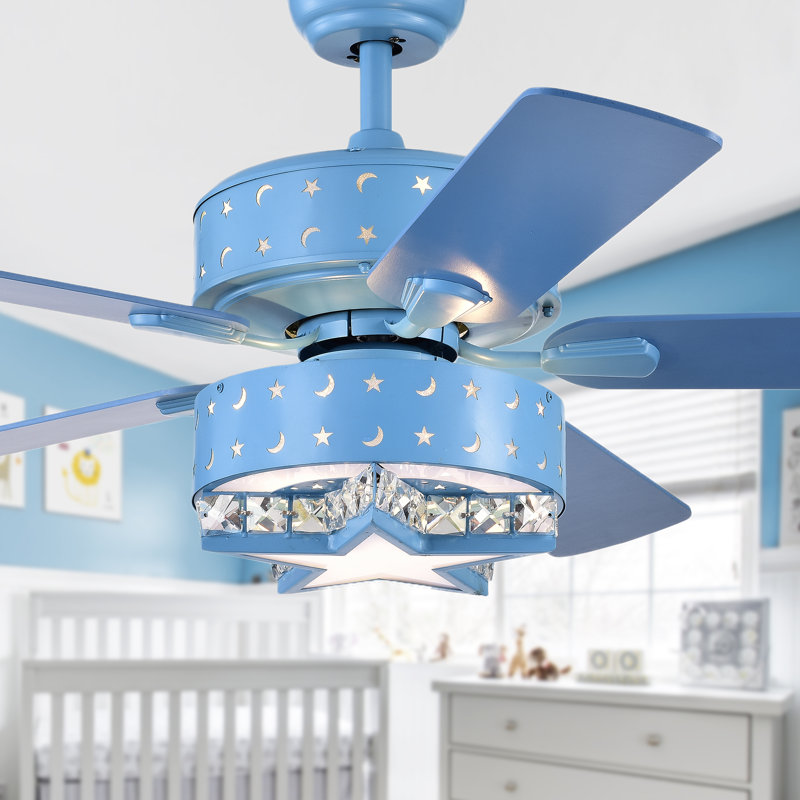 Boris 51.97'' Ceiling Fan with Light Kit