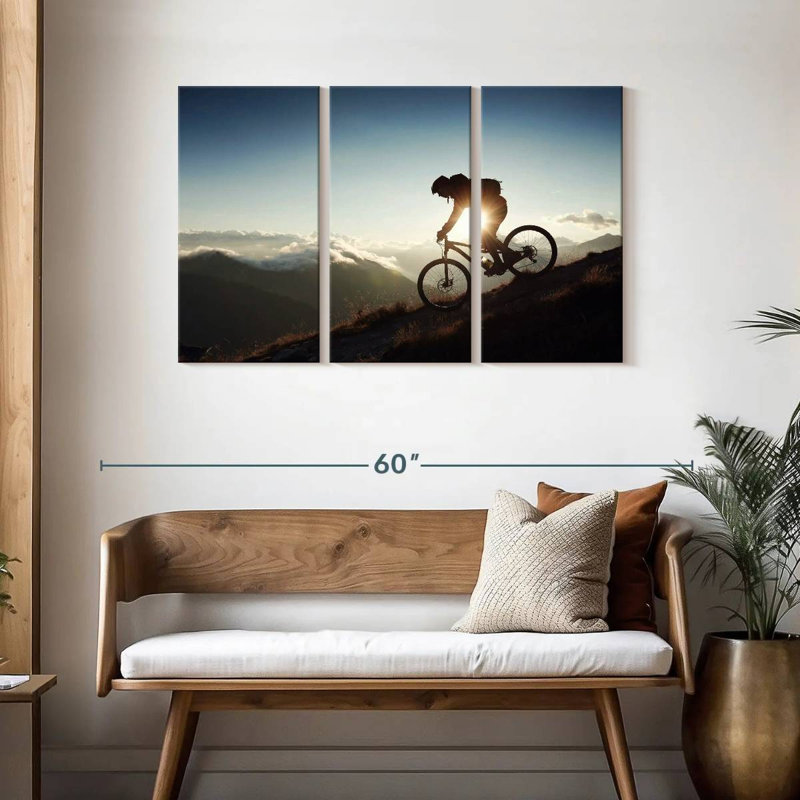 Sireci Biking Downhill, 28" H x 45" W