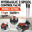 Valve hydraulique à 2 tiroirs, valve de contrôle directionnelle hydraulique 11 gal / min