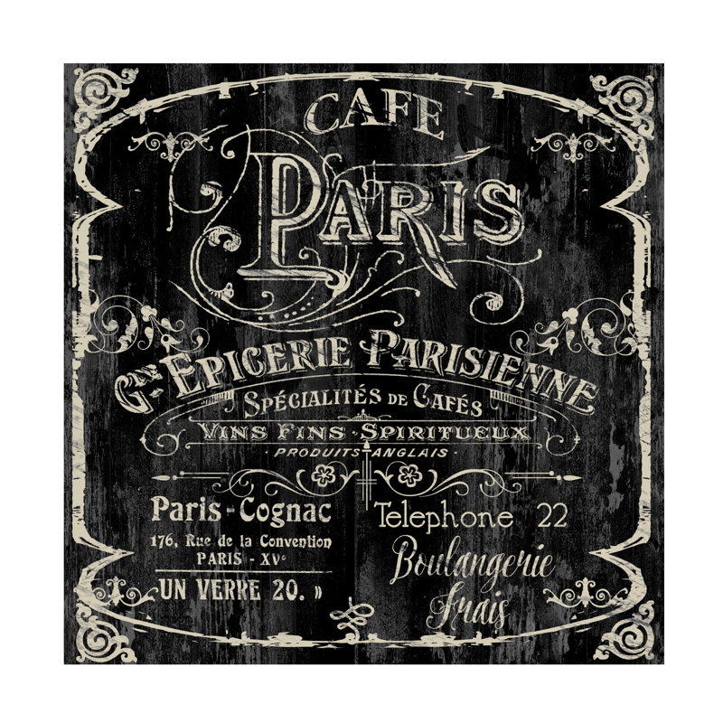 Art sur toile Sasha Paris Bistro VI_ALI73187, 35" H x 35" W