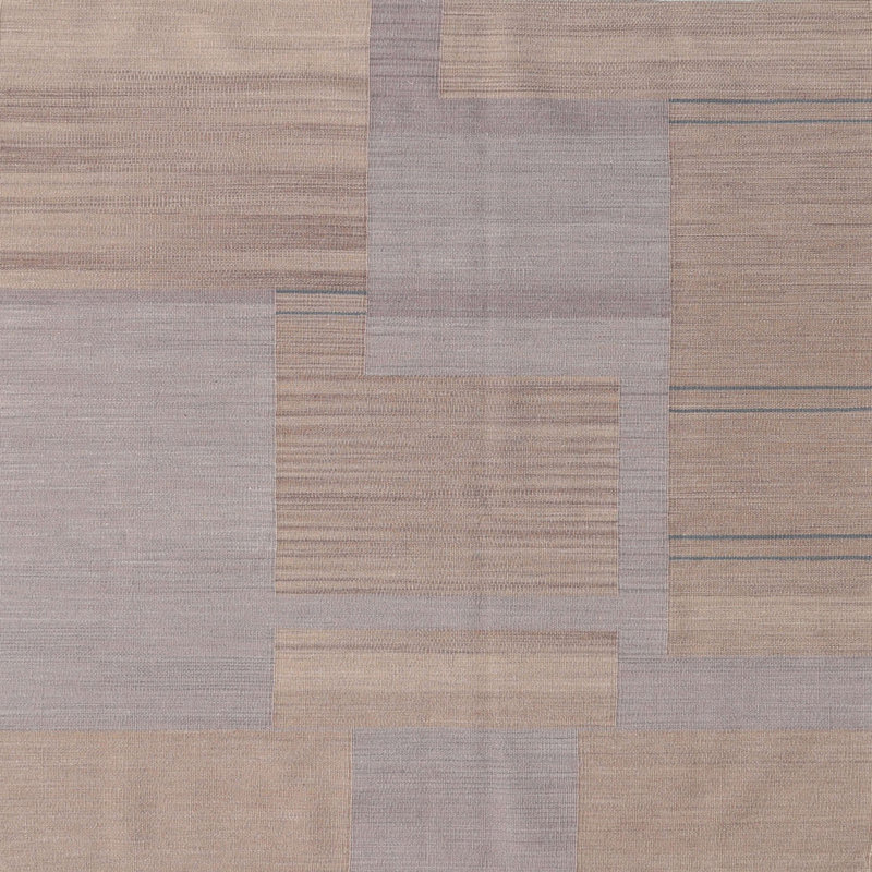 Tapis contemporain gris, Carré 8 pi