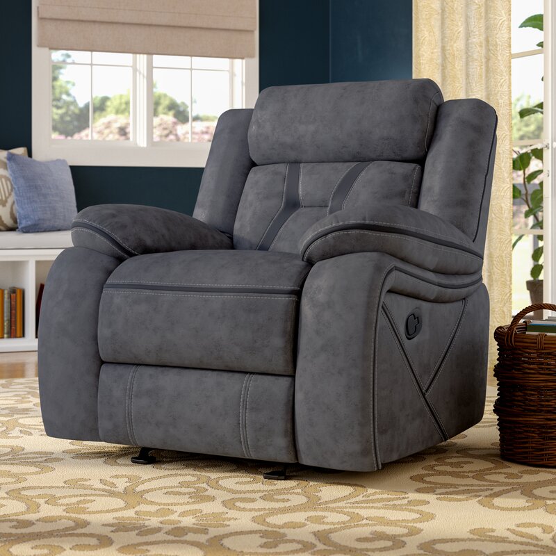 Latitude Run® Higgins Overstuffed Upholstered Glider Recliner & Reviews ...