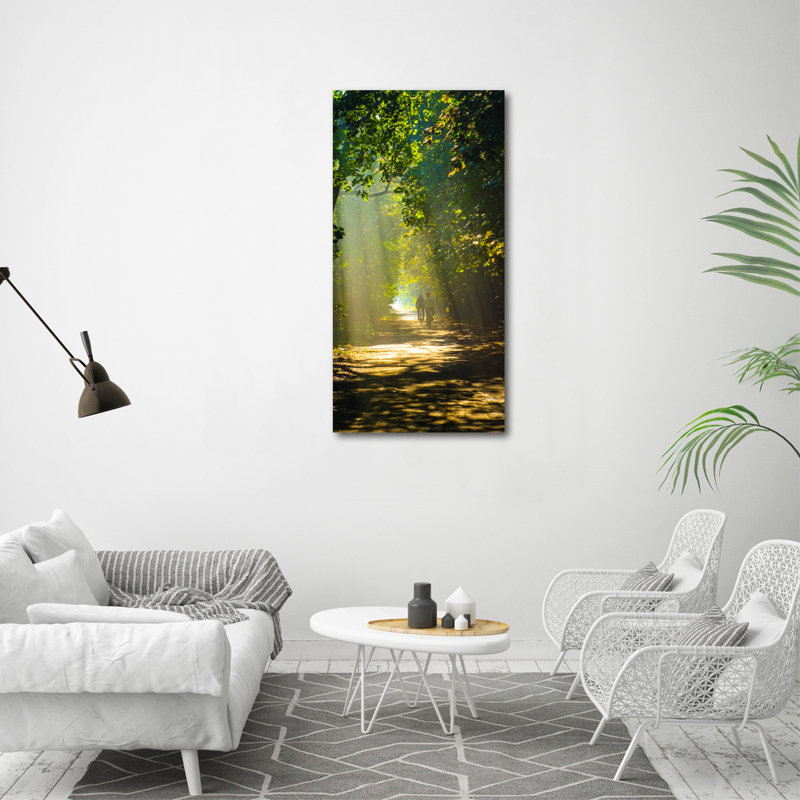 Higgston Path In The Forest - Wrapped Canvas Print