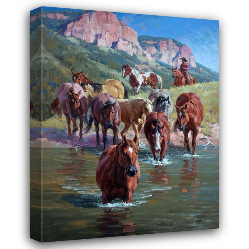 Art sur toile tendue par Union Rustic Sorenson, Jack Gallery, The Crossing, H 47 po x l 36 po
