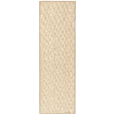 Riju Natural Fiber Bordered Rug In Ivory & Beige