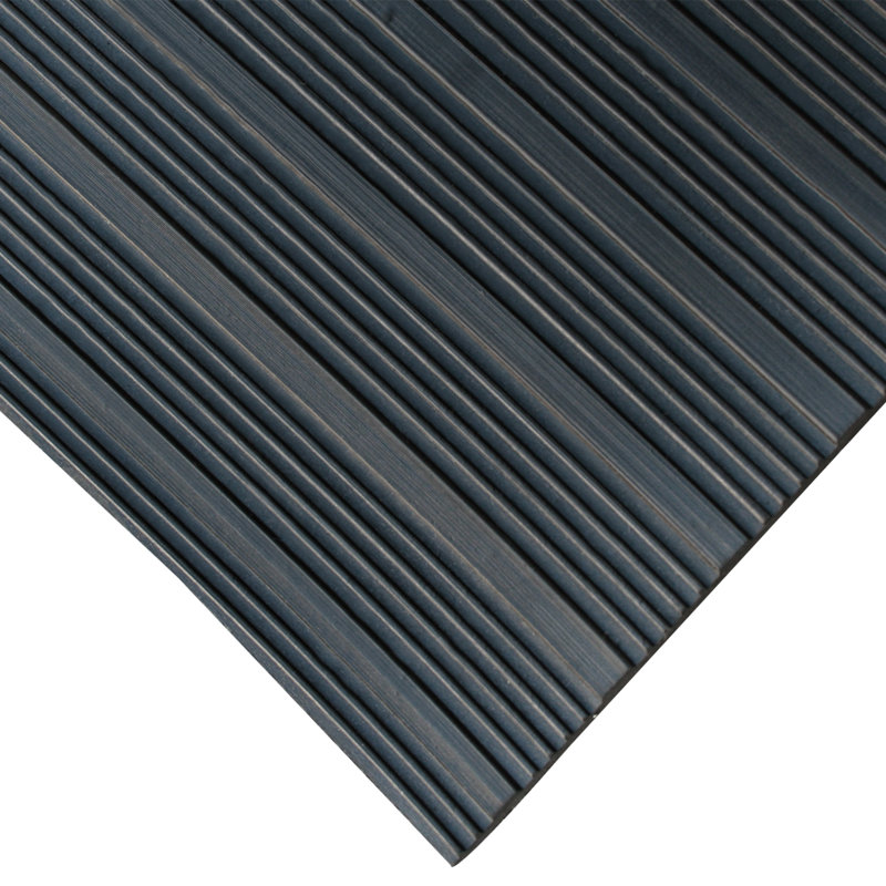 Rouleau de plancher de garage ondulé en composite noir, l 12 po x L 36 po