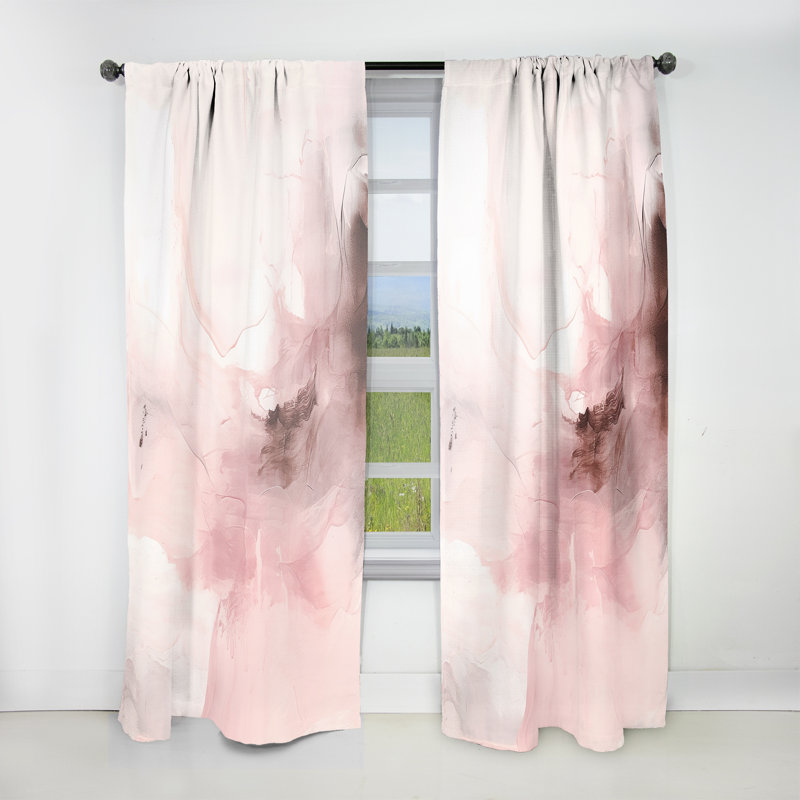 Huddleson - Abstract Velvet Curtain - 1 Panel, 52" W x 120" L