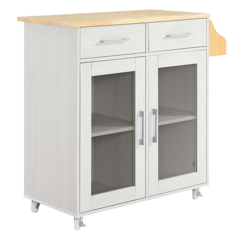 Modway Cuisine Kitchen Cart, White
