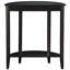Console noire enchanteresse - Demi-lune avec tablette fonctionnelle pour une décoration intérieure sublimée