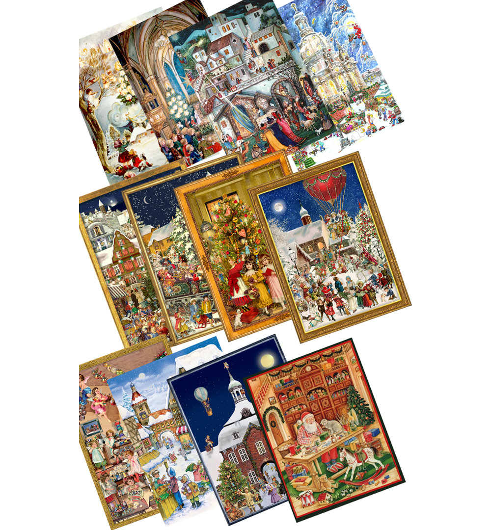 Sellmer Large Assorted Advent Calendars (Set of 12) The Holiday Aisle®