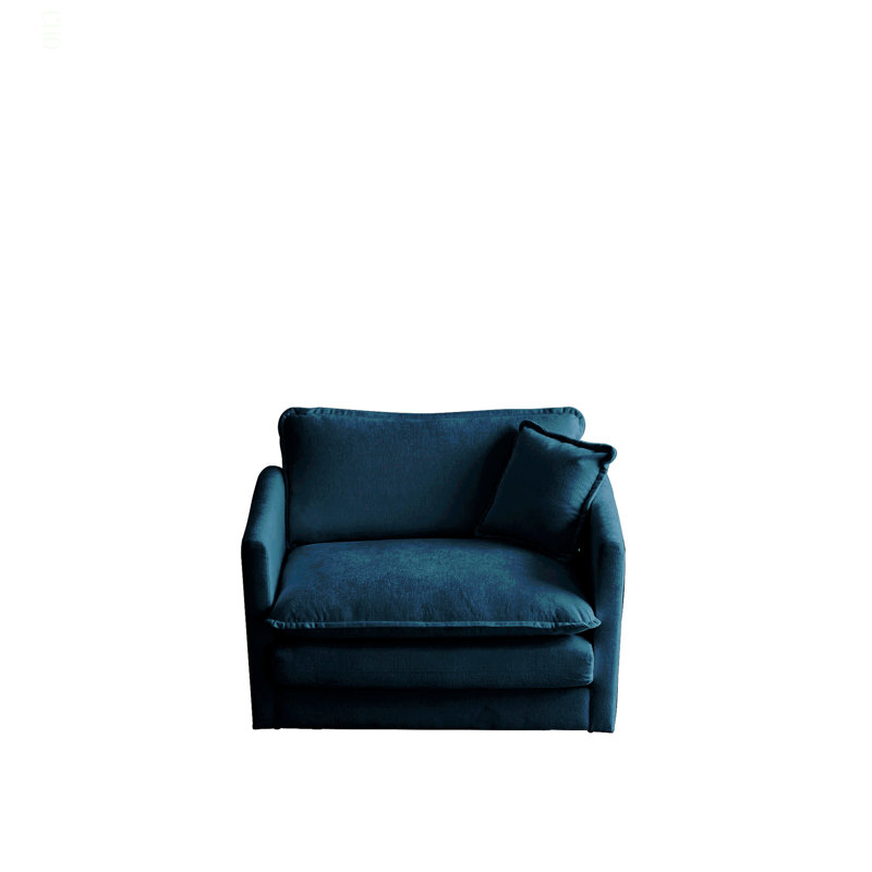 Fauteuil de lecture Comfy, Chenille bleu
