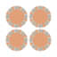 Bow Vegan Leather Round Pebble Placemat-775304712
