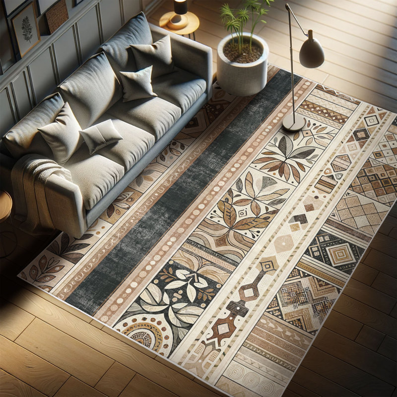 Machine Printed 229cm X 157cm Area Rug