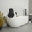 67" x 32" Freestanding Soaking Solid Surface Bathtub