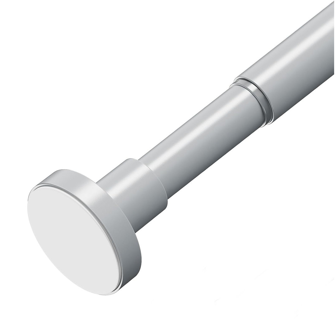 48cm Straight Tension Shower Curtain Rod & Hook Set