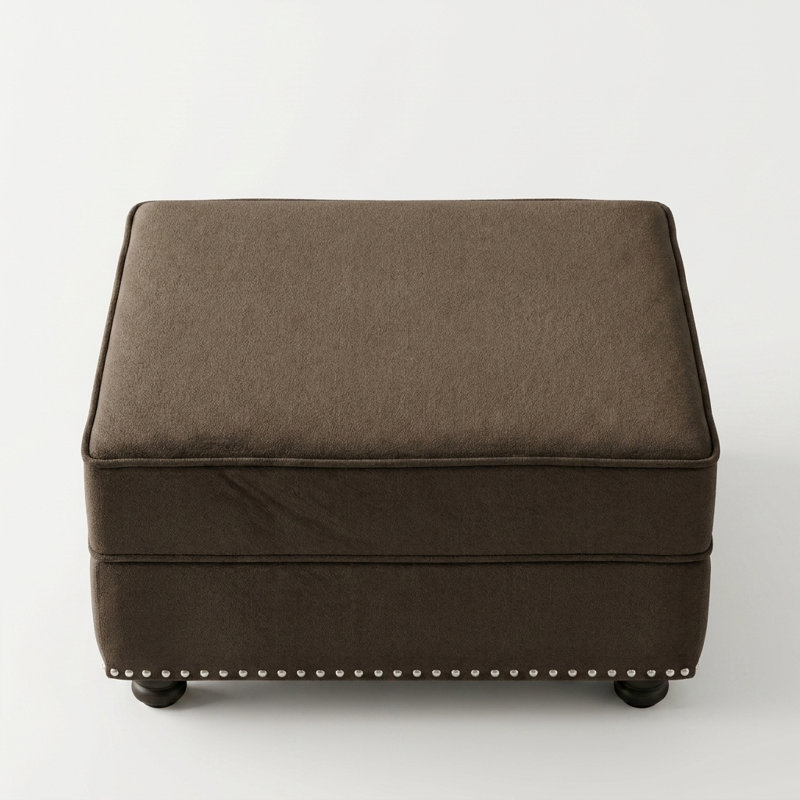 Repose-pieds modulaire multifonctionnel - facile à assembler, combiné avec des canapés, Brown