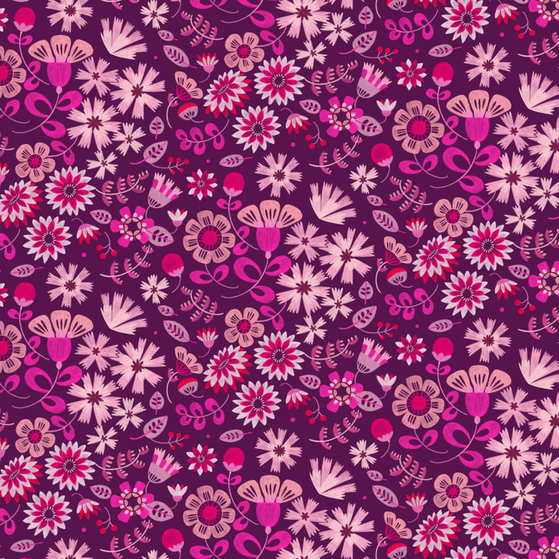 " Summer Floral Pink 1 " by Pimlada Phuapradit, 20" H x 20" W