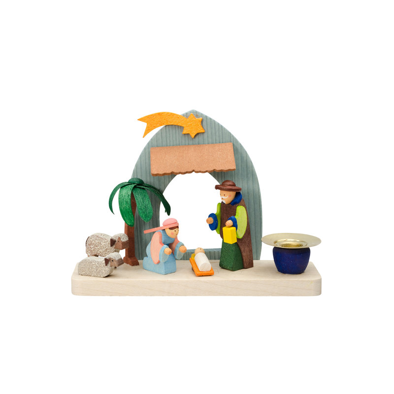 Surmatelas arbre bougeoir crèche scene Graupner