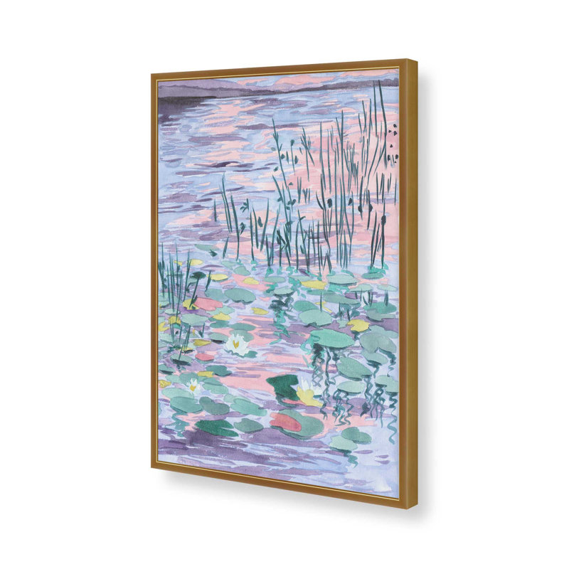 Reproduction d'art sur toile Blush of the Réglage du soleil II par Melissa Wang, H 32 po x l 24 po, Doré