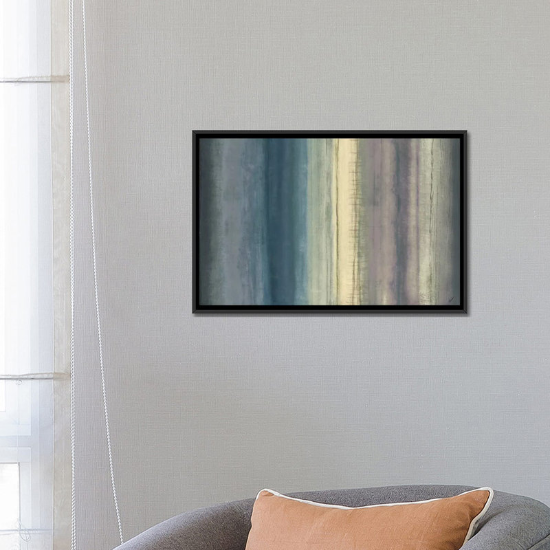 «Serene Waters», reproduction sur toile, H 18 po x l 26 po x P 1,5 po, Toile avec cadre noir, Pas de tapis