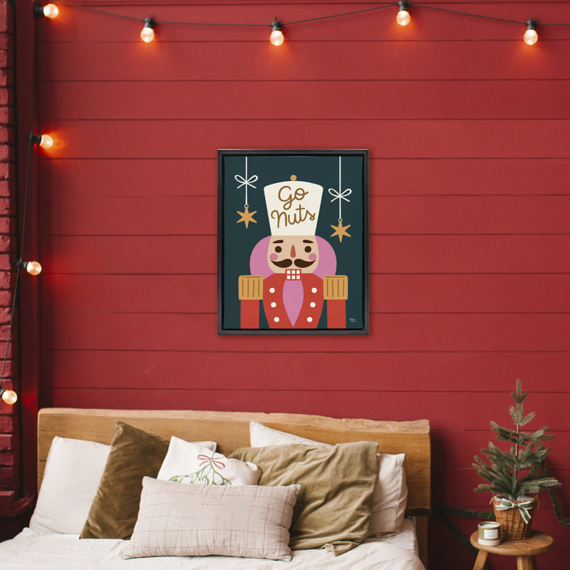 Cadre flottant avec casse-noisette Go Nuts, design par Jessica Beck, H 31 po x l 25 po, Cadre flottant noir de jais