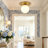 1 - Light Glass Flush Mount Ceiling Light
