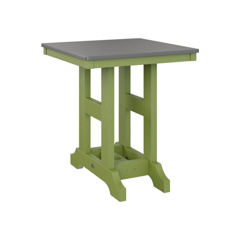 Table de salle à manger carrée 28 po Berlin Gardens Garden Classic, H 30,87 po x l 28 po x P 28 po, Vert kiwi