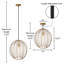 Luminaire suspendu sphérique en fil d'or 12 po W Venera