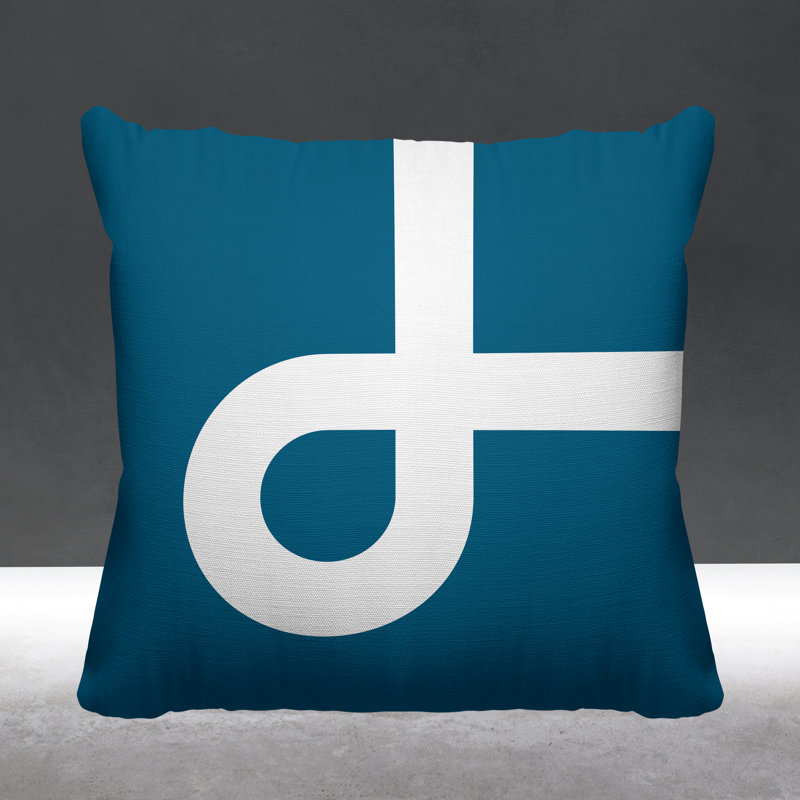 Coussin intérieur / extérieur Channing, L 15 po x H 15 po, Turquoise