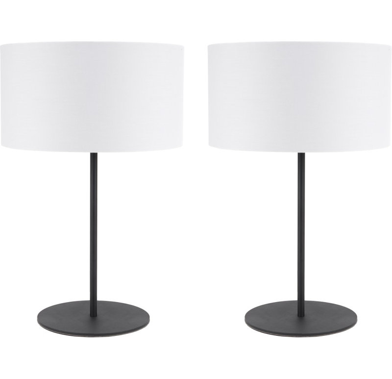 Sundari Metal Table Lamp, Black, White