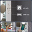 Miroir de maquillage avec ampoules à intensité variable et fixation murale Bluetooth-1871705364