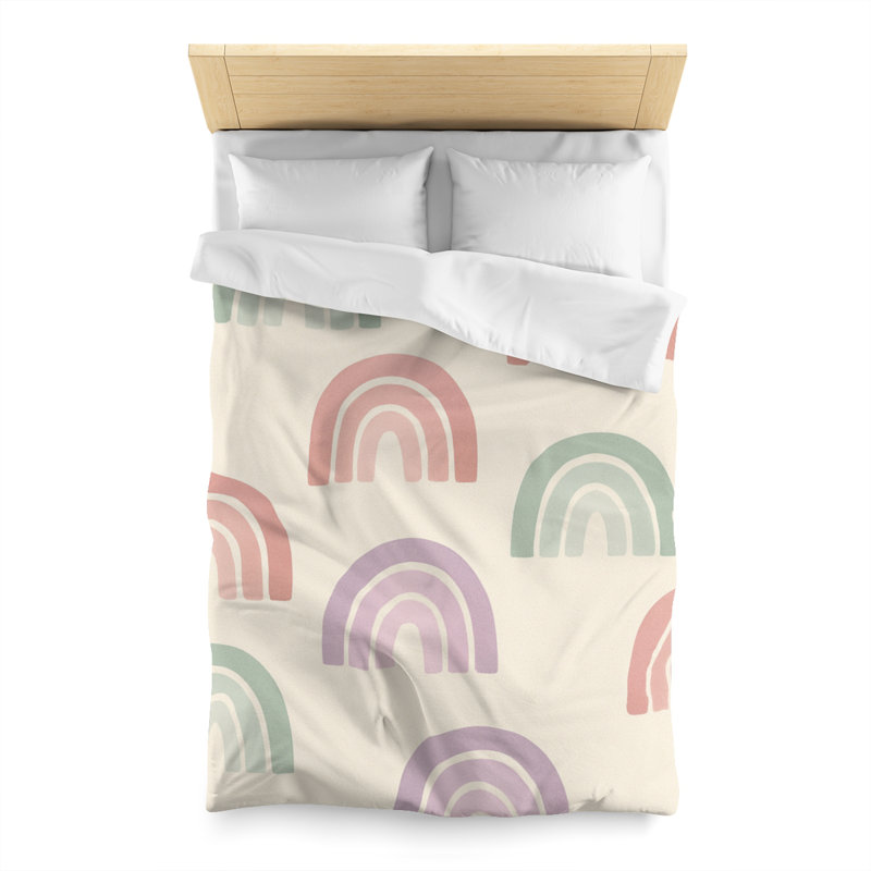 Microfiber Duvet Cover Boho Style, Design 84, Cream, Twin Duvet Cover