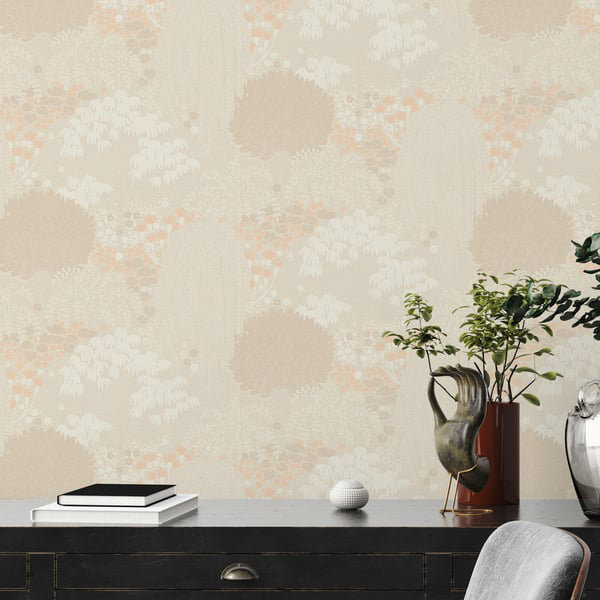 Flourish 10.05m x 53cm Wallpaper Roll, Beige