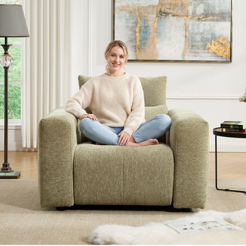 Fauteuil inclinable électrique surdimensionné de 46,9 po de largeur avec appui-tête réglable manuellement (ensemble de 2)