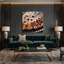 «Music Marimba», art mural sur toile noire-1039177825