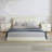 Modern Cream-Style Nightstand with Double Drawers | Solid Wood Frame + Leather Surface, Bedroom Bedside Storage Cabinet