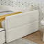 Lit multifonctionnel pour enfants avec rangement et accès sécuritaire, tissu Boucle, beige