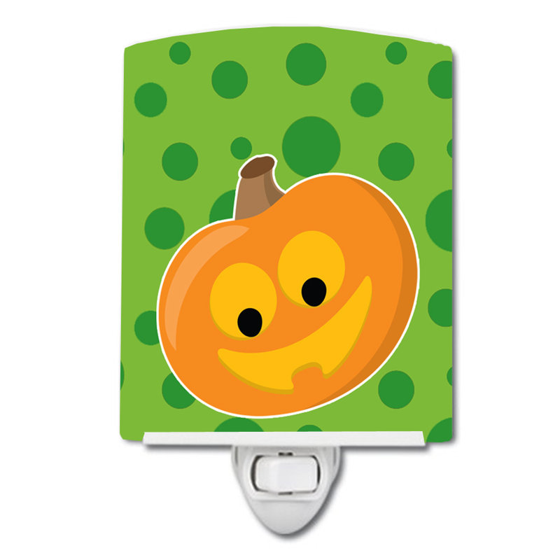 Halloween Jack O Lantern Ceramic Night Light