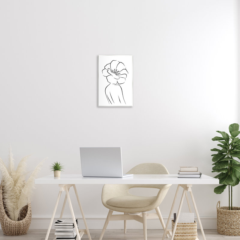 Tête de fleur, art mural, par Martina Pavlova, H 15 po x l 10 po