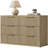 Cesiro 53.5"W Fluted Panel 6-Drawer Dresser With Gold Handles-1286439576-1284272656