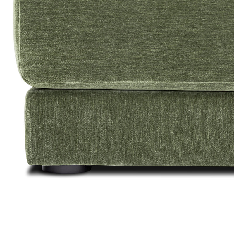 Marcel 122"W Fabric Sectional in Sagano Green, Sagano Green Fabric, Left Hand Facing