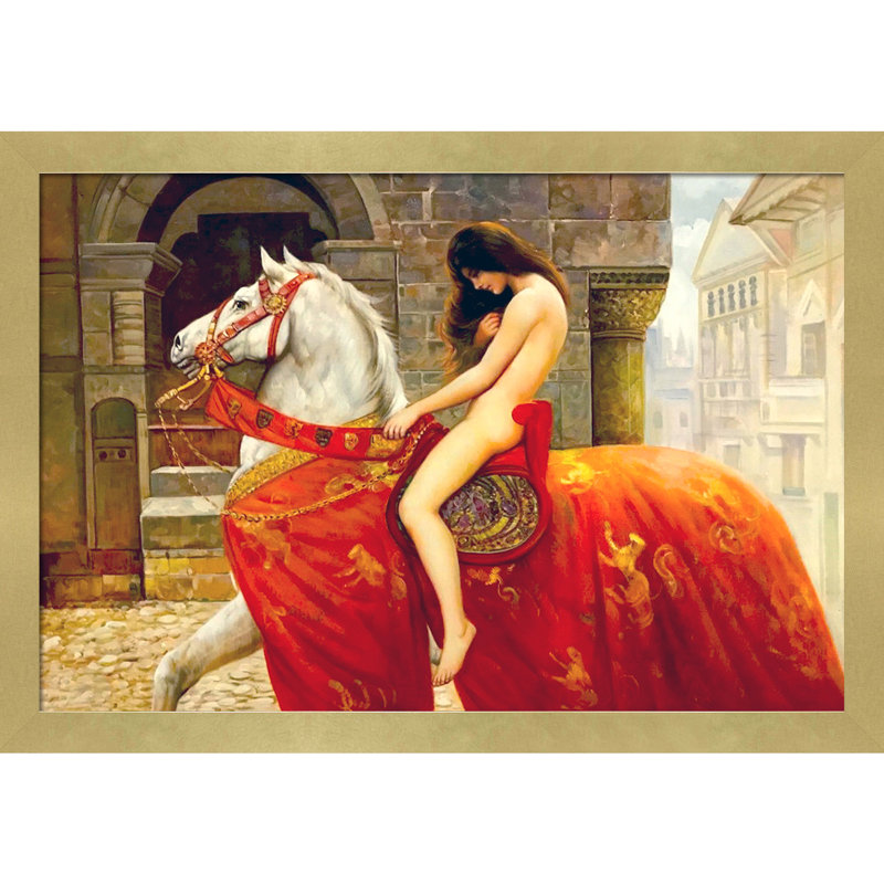 Lady Godiva, C. 1897, Cadre flottant Semplice Specchio