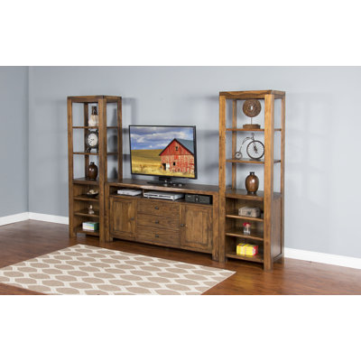 Alsatia Solid Wood 78'' H Media Shelves