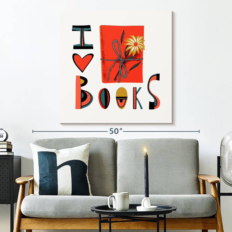 Senne - J'aime les livres, H 33 po x l 33 po