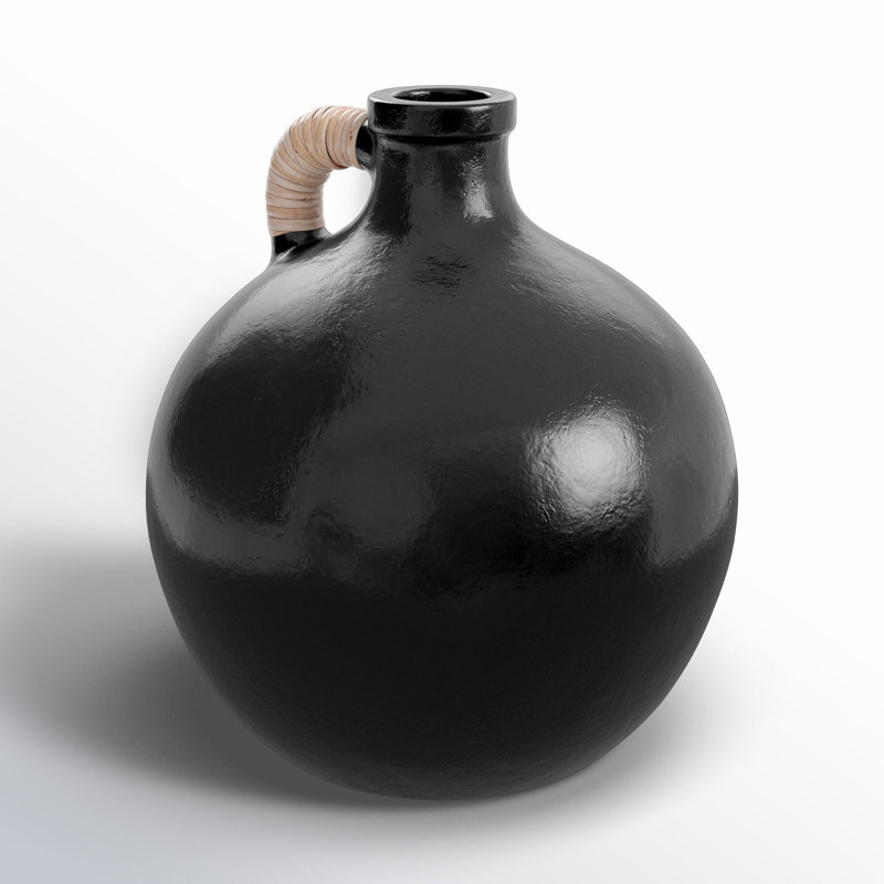 Vase de table Winslet, Noir, H 13,45 po x l 12,2 po x P 12,2 po