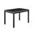 Compact wooden rectangular dining table: space-saving black design for 4 people, perfect for small kitchens & dining areas