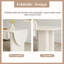 Extendable Drop-Leaf Dining Table with Fluted Pedestal Base, Cream , Table Only