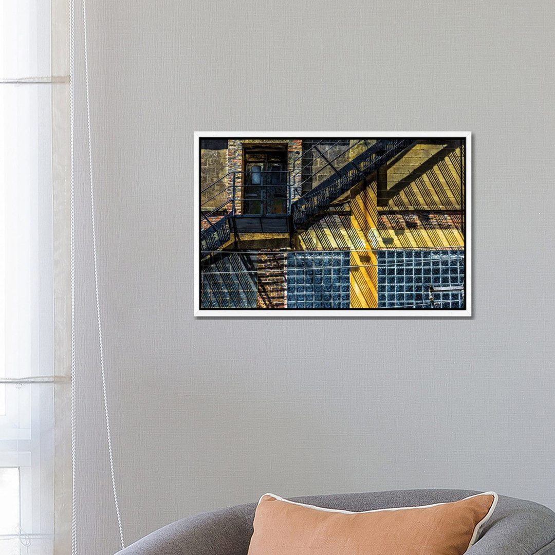 Dearborn And Maple Fire Escape by Raymond Kunst - Gallery-Wrapped Canvas Giclée