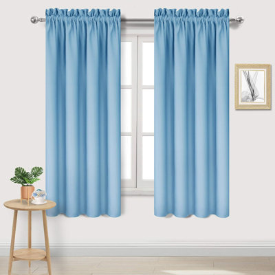 2 Panels Blackout Curtains – Thermal Insulated, Energy Saving & Noise Reducing Bedroom and Living Room Curtains, Set of 2 Rod Pocket Curtain Panels