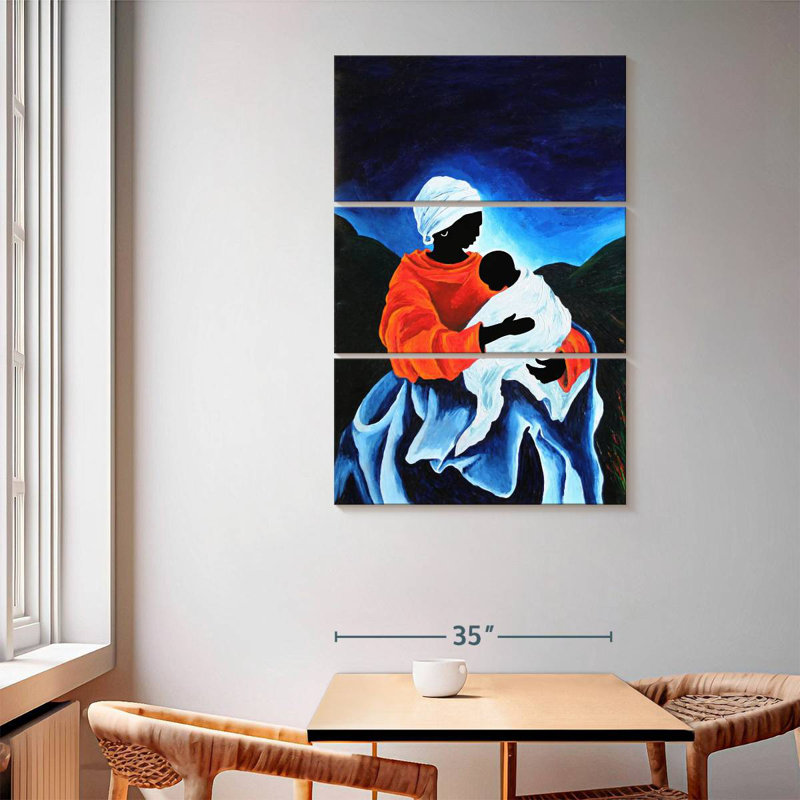 Lelend Madonna and Child Berceuse, H 65 po x l 42 po